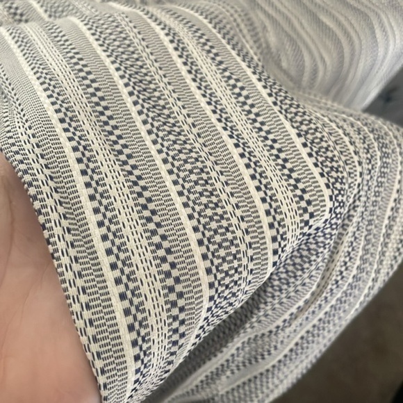 Reiss Dilly Straight Leg Trousers Women’s Size 4 High Waist Striped White Blue - Picture 6 of 9